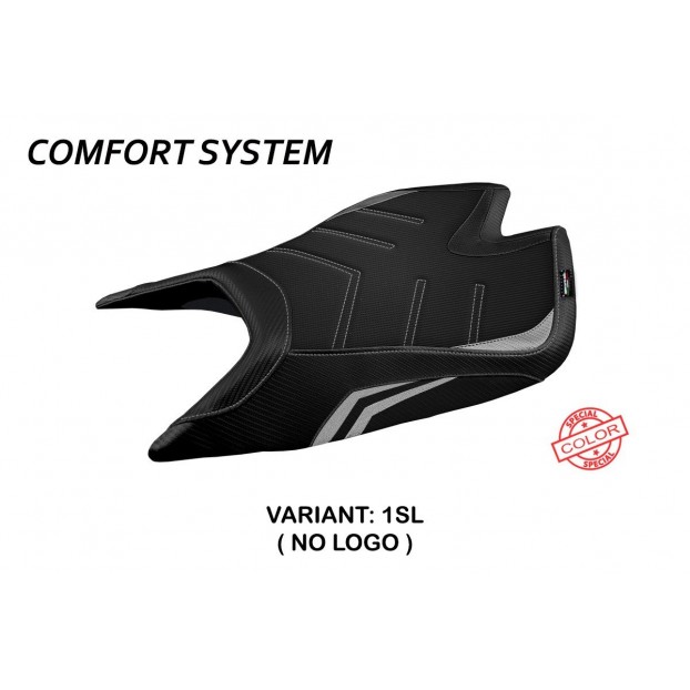 Housse de siège compatible avec Aprilia Tuono V4 Factory (21-22) Modèle de système de confort Nashua couleur spéciale